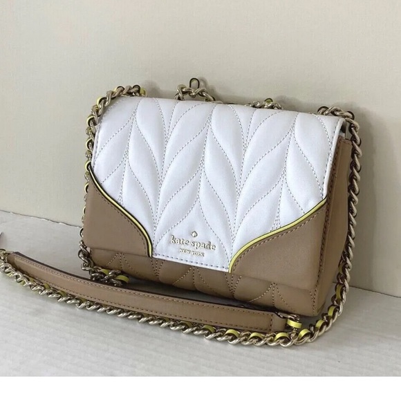 New Kate Spade Mini Emelyn Briar Lane Quilted Crossbody bag White Dove Multi - Picture 3 of 7